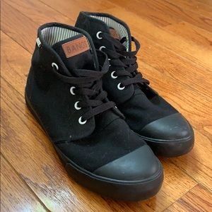 Bangs Sneakers- Black High Top- Size 7.5
